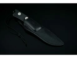 ANV P200-PLAIN EDGE, LEATHER SHEATH BLACK N690 -Kershaw Sale anv p200 plain edge leather sheath black 28329