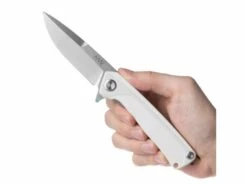 ANV Z100-LINER LOCK, PLAIN EDGE, G10 N690 WHITE