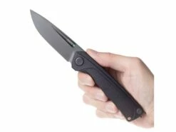 ANV Z200-LINER LOCK, BLACK PLAIN EDGE, G10 GRN BLACK