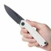 ANV Z200-LINER LOCK, BLACK PLAIN EDGE, G10 WHITE -Kershaw Sale anv z200 liner lock black plain edge g10 white 12377