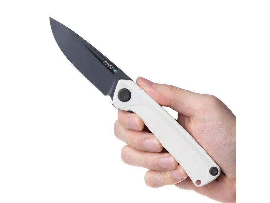 ANV Z200-LINER LOCK, BLACK PLAIN EDGE, G10 WHITE 3 ANV Z200-LINER LOCK, BLACK PLAIN EDGE, G10 WHITE