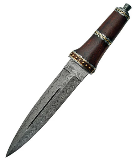 Damascus Dirk Wood 3 Damascus Dirk Wood