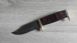 Damascus Leather Hunter -Kershaw Sale damascus leather hunter