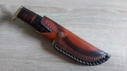 Damascus Leather Hunter -Kershaw Sale damascus leather hunter 1 2