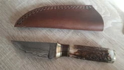 Damascus Skinner Stag -Kershaw Sale damascus skinner stag .