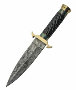 Damascus Twisted Horn Dagger