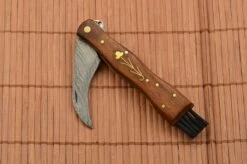 Mushroom Knife Damascus Handmade -Kershaw Sale hubC3A1rsky nC3B4C5BE damaC5A1kovC3BD ruC48Dne robenC3BD 2