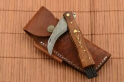 Mushroom Knife Damascus Handmade -Kershaw Sale hubC3A1rsky nC3B4C5BE damaC5A1kovC3BD ruC48Dne robenC3BD 3