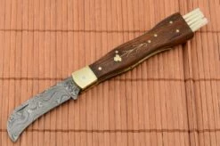 Exclusive Mushroom Knife Damascus Handmade -Kershaw Sale hubarsky noz damaskovy rucne robeny so zastitou 1 1
