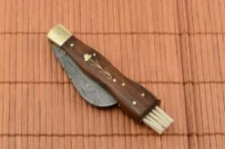 Exclusive Mushroom Knife Damascus Handmade -Kershaw Sale hubarsky noz damaskovy rucne robeny so zastitou 60