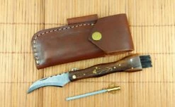 Mushroom Knife Damascus Handmade -Kershaw Sale hubarsky noz damaskovy rucne robeny 31