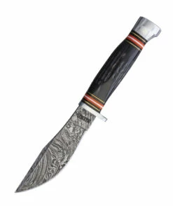 Marbles Damascus Fixed Bleade Horn Damascus MR460