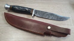 Marbles Damascus Horn Handle Hunter MR449 -Kershaw Sale marbles damascus horn handle hunter mr449 28429