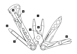 Leatherman STYLE PS -Kershaw Sale product diagrams tools style ps